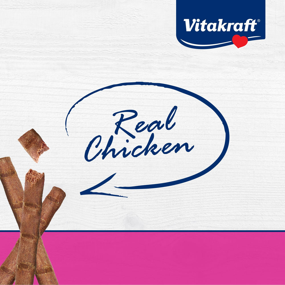 Vitakraft PurrSticks poulet – texture douce adaptée aux chats avec dents sensibles