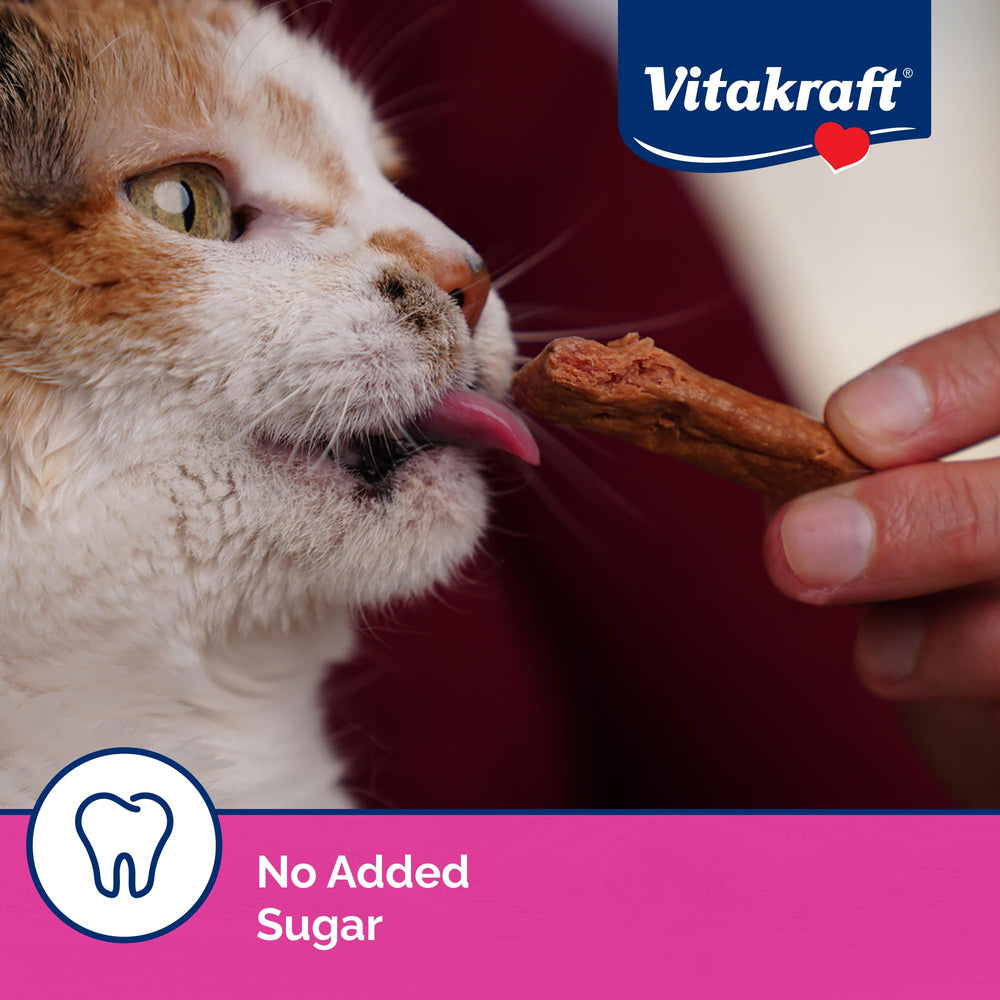 Vitakraft PurrSticks sans colorants ni arômes artificiels.