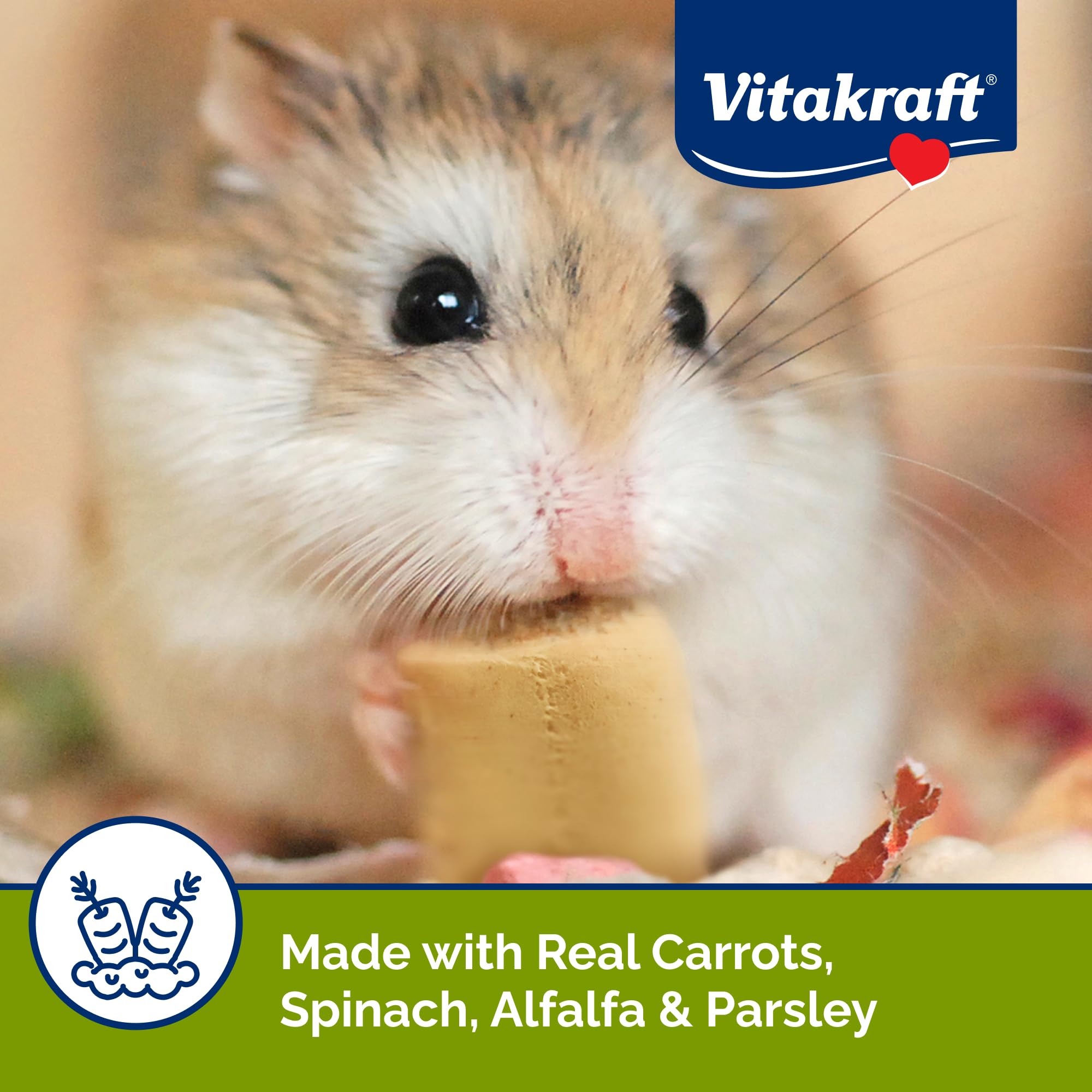 Vitakraft Raviolos: petits morceaux faciles à mâcher pour lapins et hamsters.