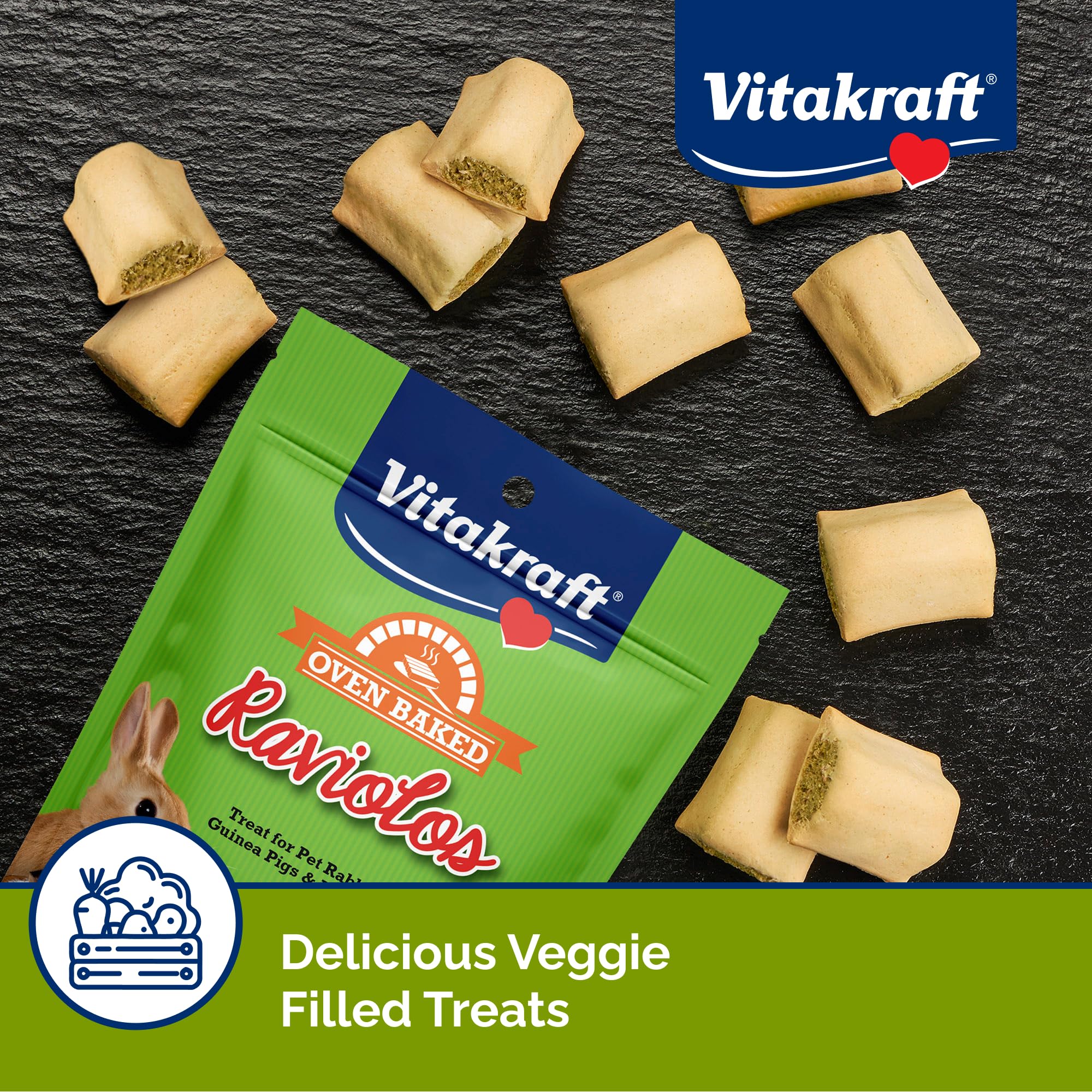 Vitakraft Raviolos: texture double pour stimuler la curiosité et l’interaction lors des repas.
