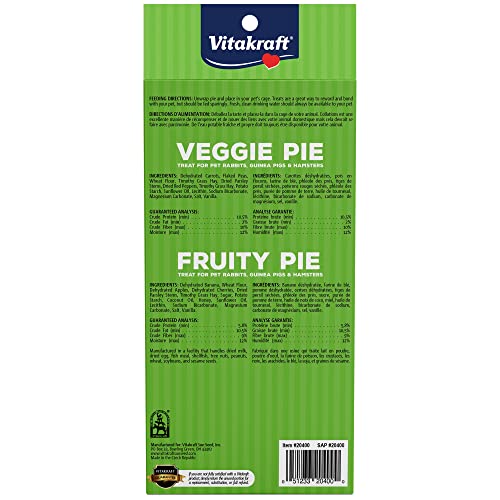Vitakraft Tarte légumes et fruits tarte-legumes-fruits, garniture réelle pour stimuler les papilles.
