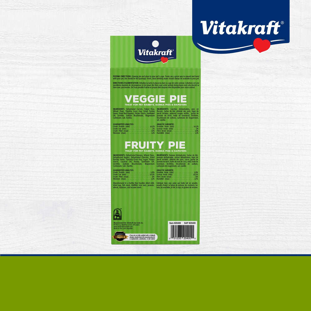 Vitakraft Tarte légumes et fruits tarte-legumes-fruits parfaite pour lapins, cochons d'Inde et hamsters.