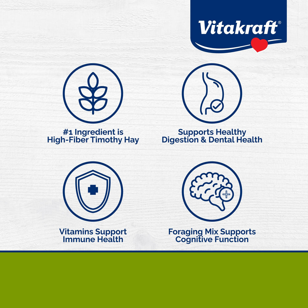 Vitakraft VitaSmart base foin Timothy, soutien fibre pour lapin en croissance.