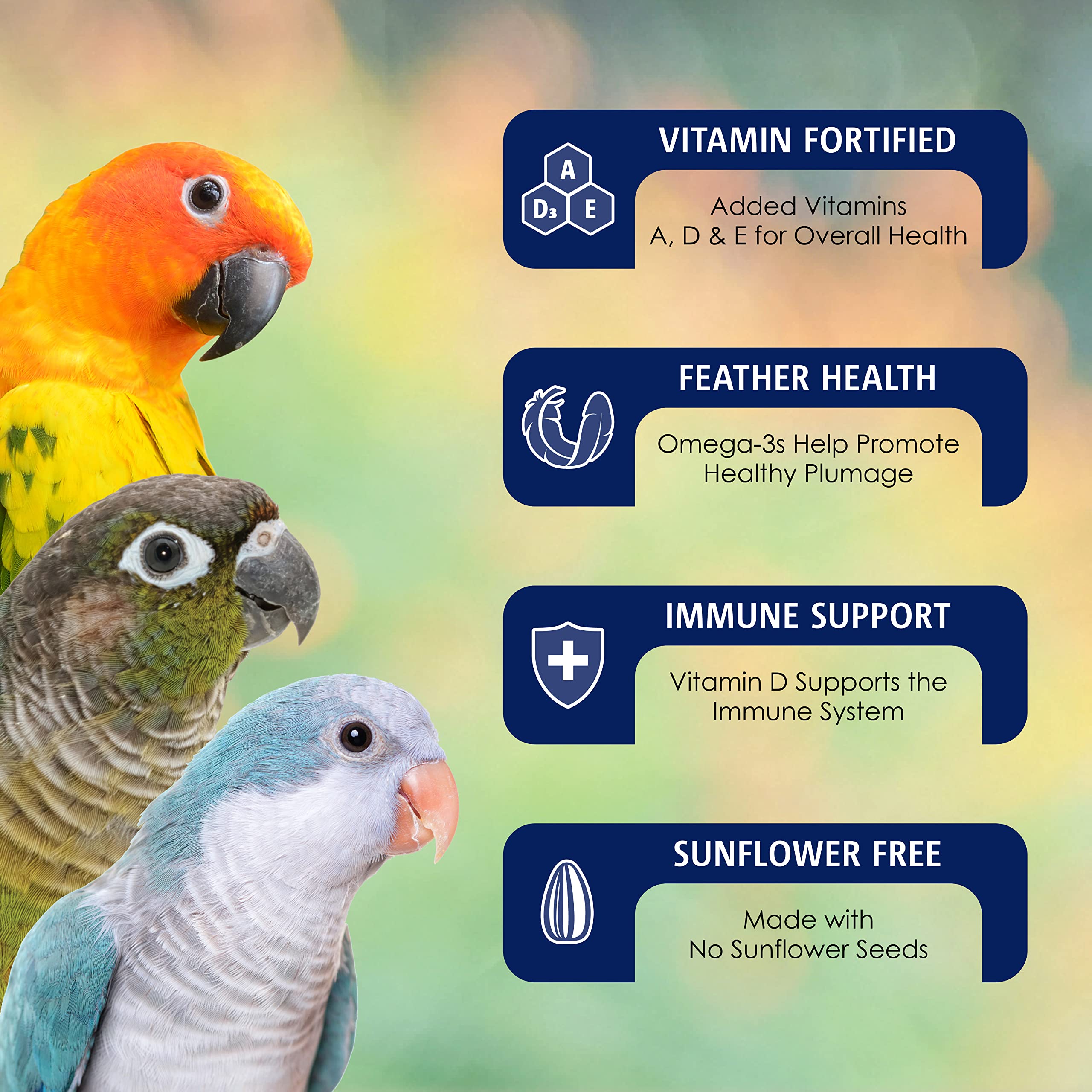 Vitakraft VitaSmart Conure – grains et graines croustillants offrant texture et goût