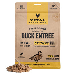 Vital Essentials canard croquant granulés: protéines élevées pour l'énergie quotidienne.