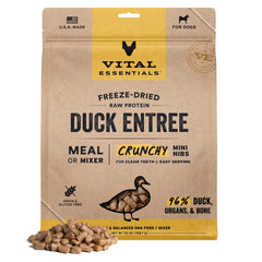 Vital Essentials canard mini nibs emballage pratique et prête à doser.
