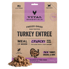 Vital Essentials mini-nibs dinde lyophilisée prêtes à servir, repas riche en protéines