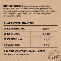 Vital Essentials Nibs poulet lyophilisé, bol digestif – soutien pratique de la digestion.
