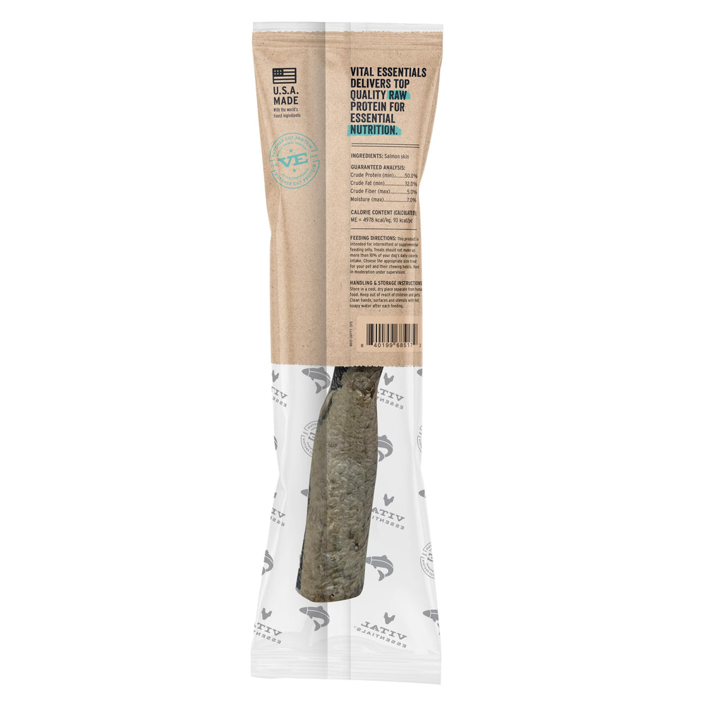 Vital Essentials peau saumon lyophilisée – morceau compact, pratique pour portions.