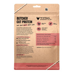 Vital Essentials Poitrine poulet lyophilisée, morceaux minces faciles à casser pour entraînement.