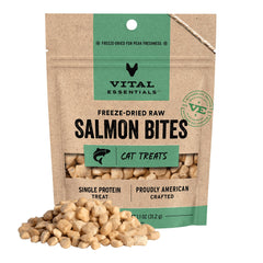 Vital Essentials saumon lyophilisé chat – sachet pratique et protéinée.
