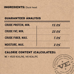 Vital Essentials tranche de canard lyophilisée, portion prête pour gros mâcheurs.