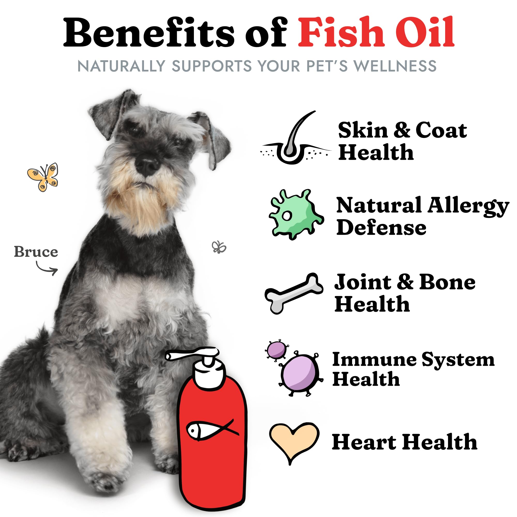 Vital Pet Life huile-poisson-chien-poil-brillant: omega-3 pour un pelage éclatant.