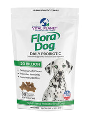 Vital Planet Flora Dog Probiotics : soutien digestif quotidien