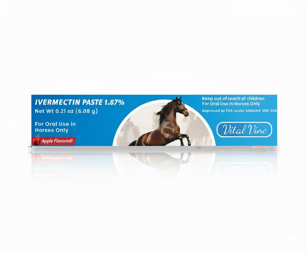 Vital Vine seringue pâte vermectine chevaux – dosage précis et pratique.