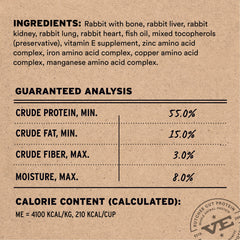 Vital Essentials sachet-12oz-lapin-croquant, pratique à doser pour un repas équilibré.