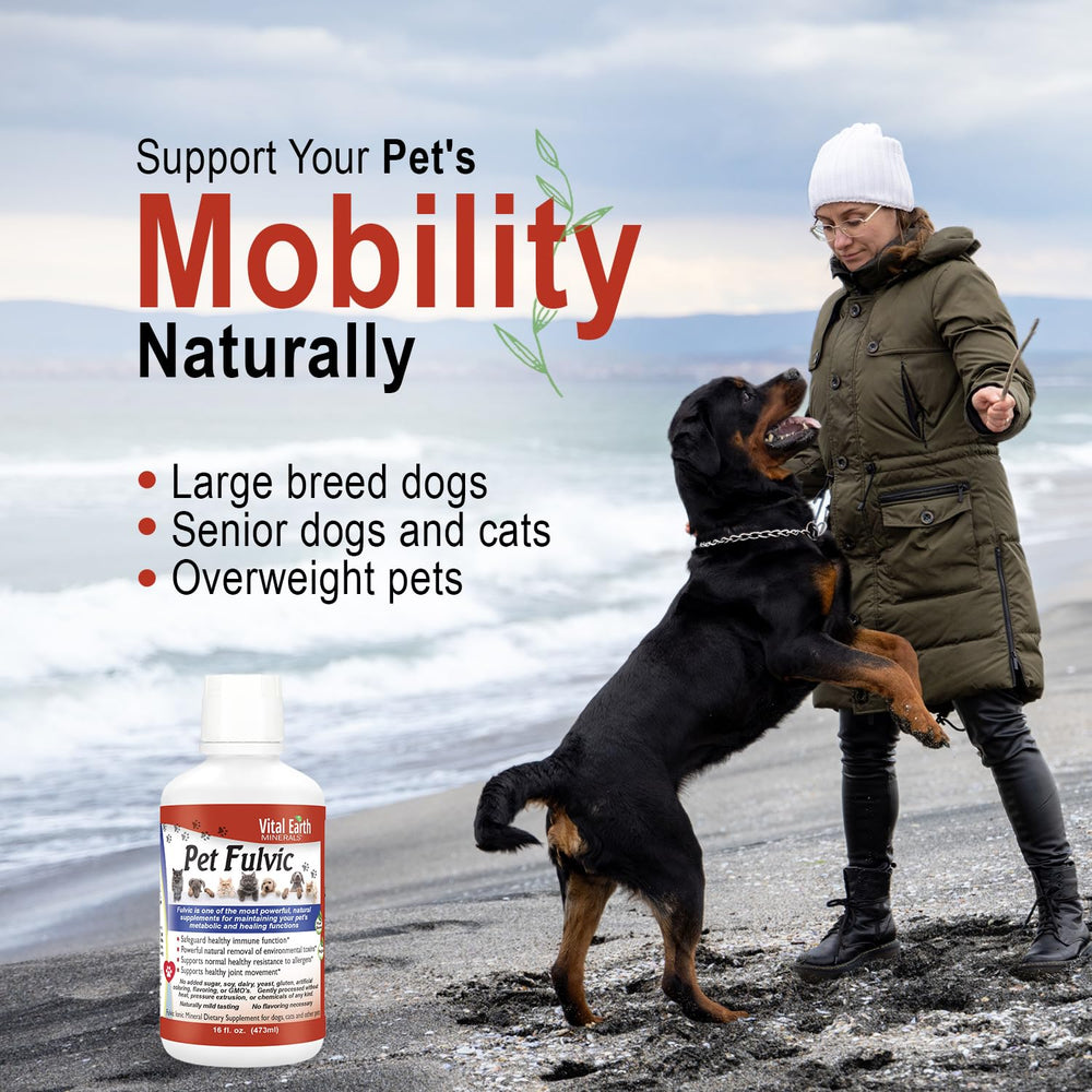 Vital Earth Minerals Pet Fulvic – spray topique pour apaiser la peau irritée.