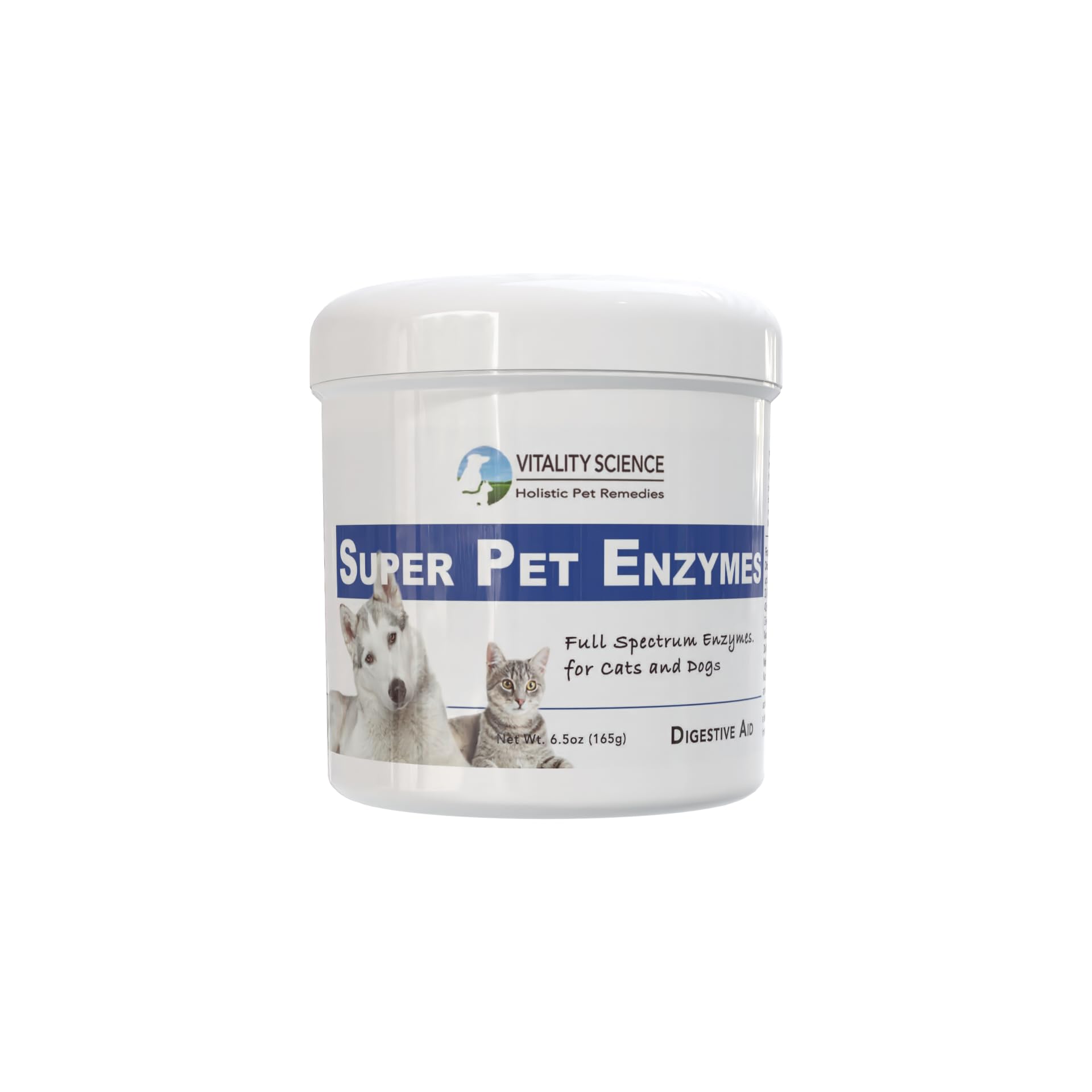 Vitality Science Super Pet Enzymes pour chiens — poudre digestive facile a melanger, soutien digestif