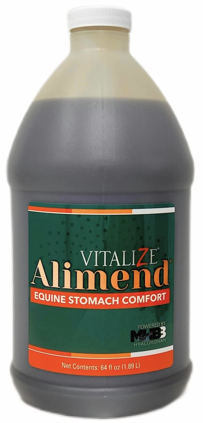 Vitalize Alimend — bouteille prête à l’emploi pour le confort gastrique équin.