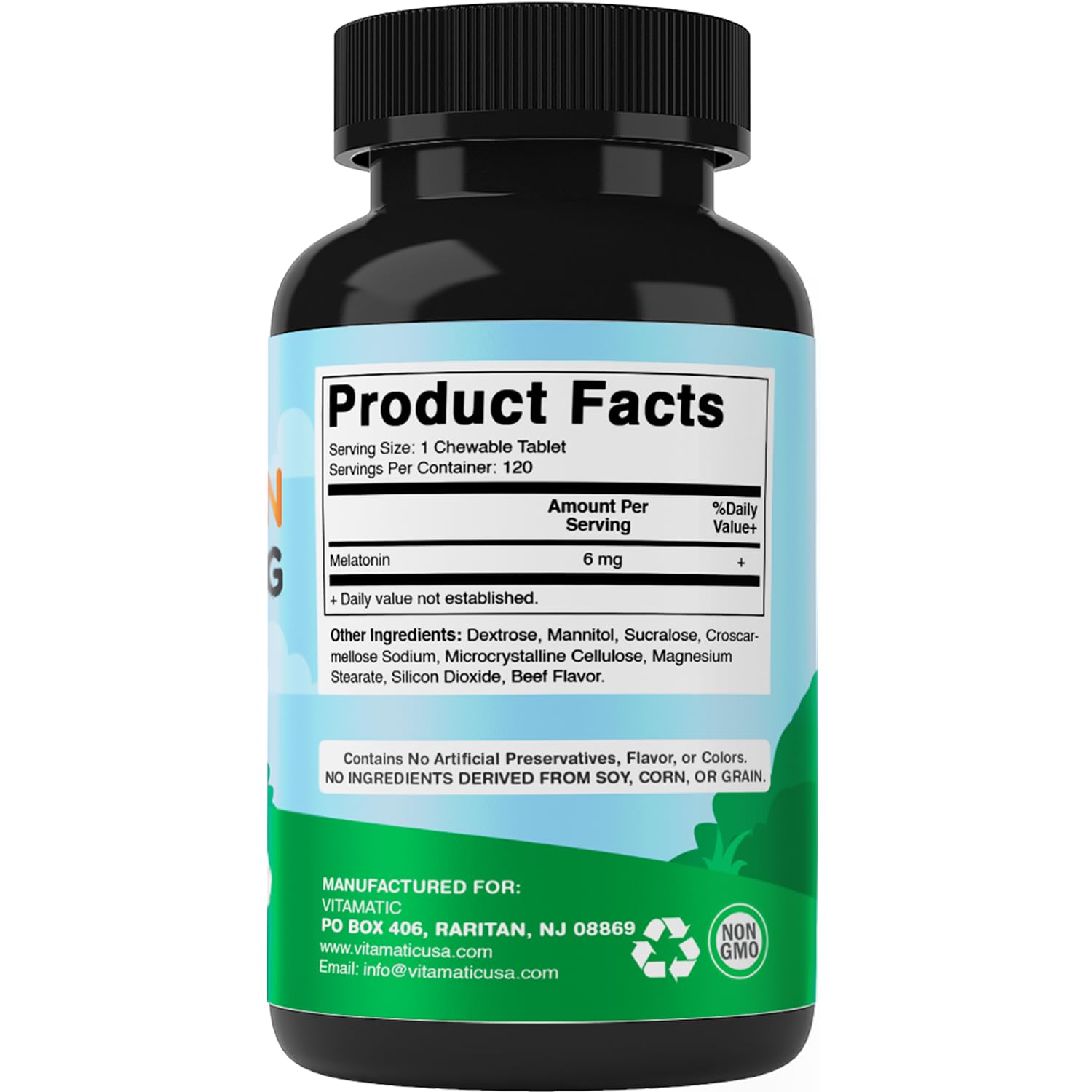 Vitamatic Mélatonine pour chien — comprimé croquant au goût boeuf pour calmer le chien.