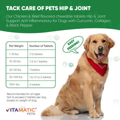Vitamatic soutien articulations chien – tablettes faciles à mâcher.