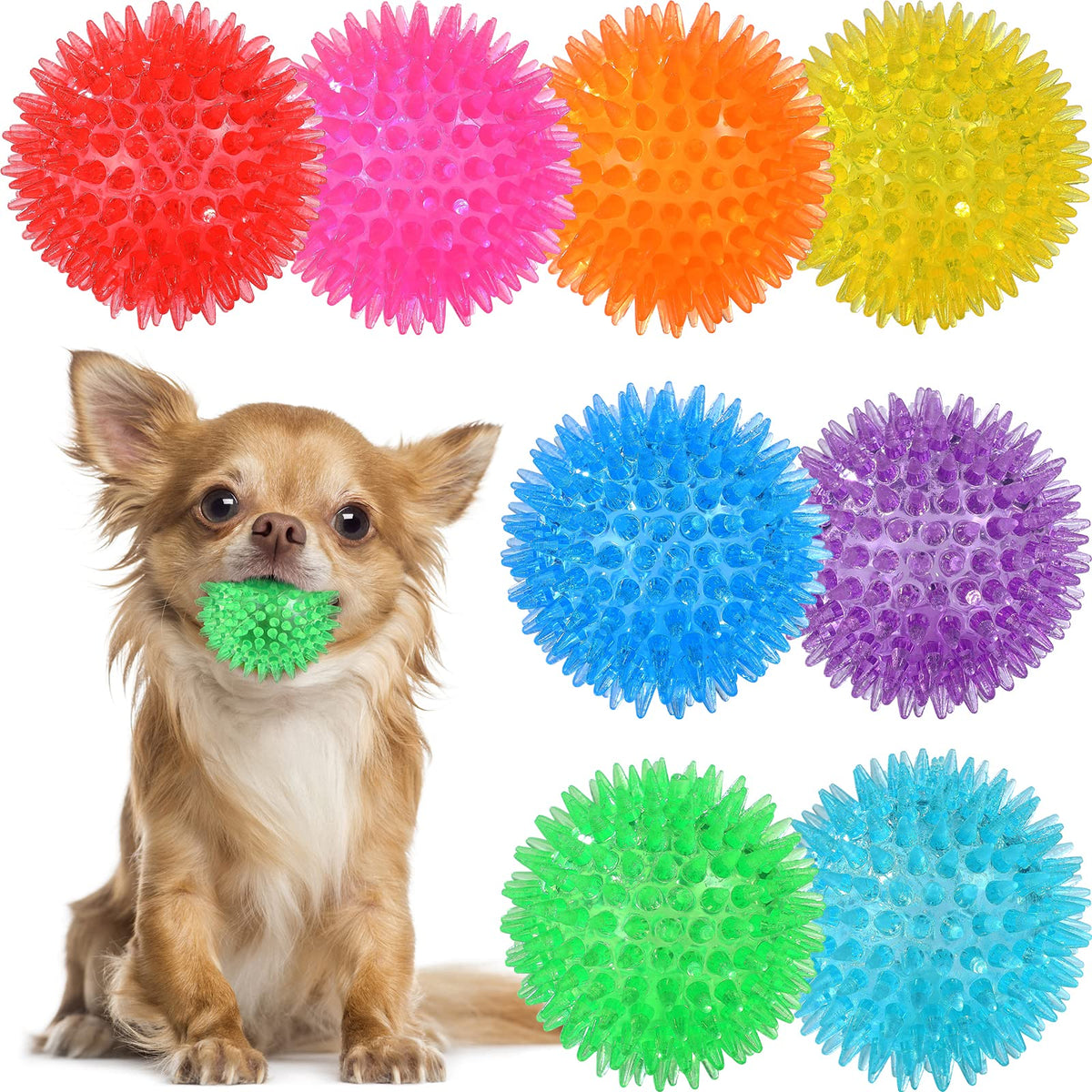 VITEVER balles piquées 2,5 pouces pour chiots, facile à saisir et jeu.