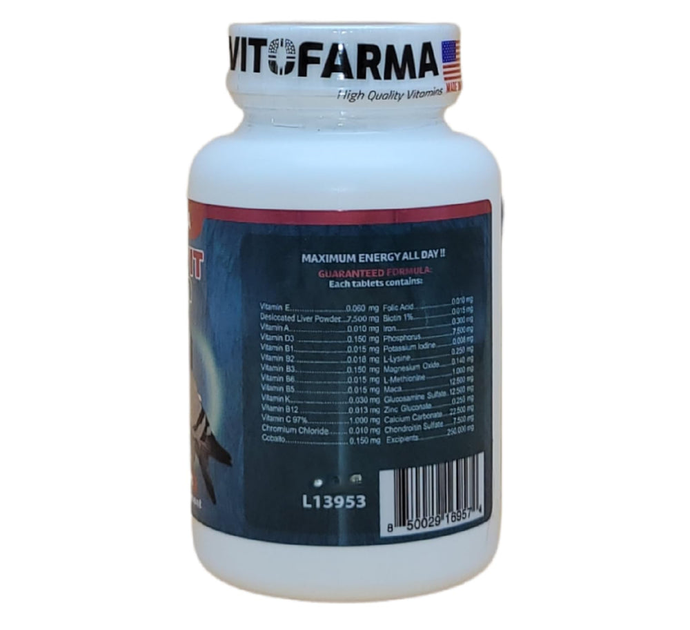 Utilisation avant repas avec Vitofarma Multivit Pigeon pour l’entraînement.