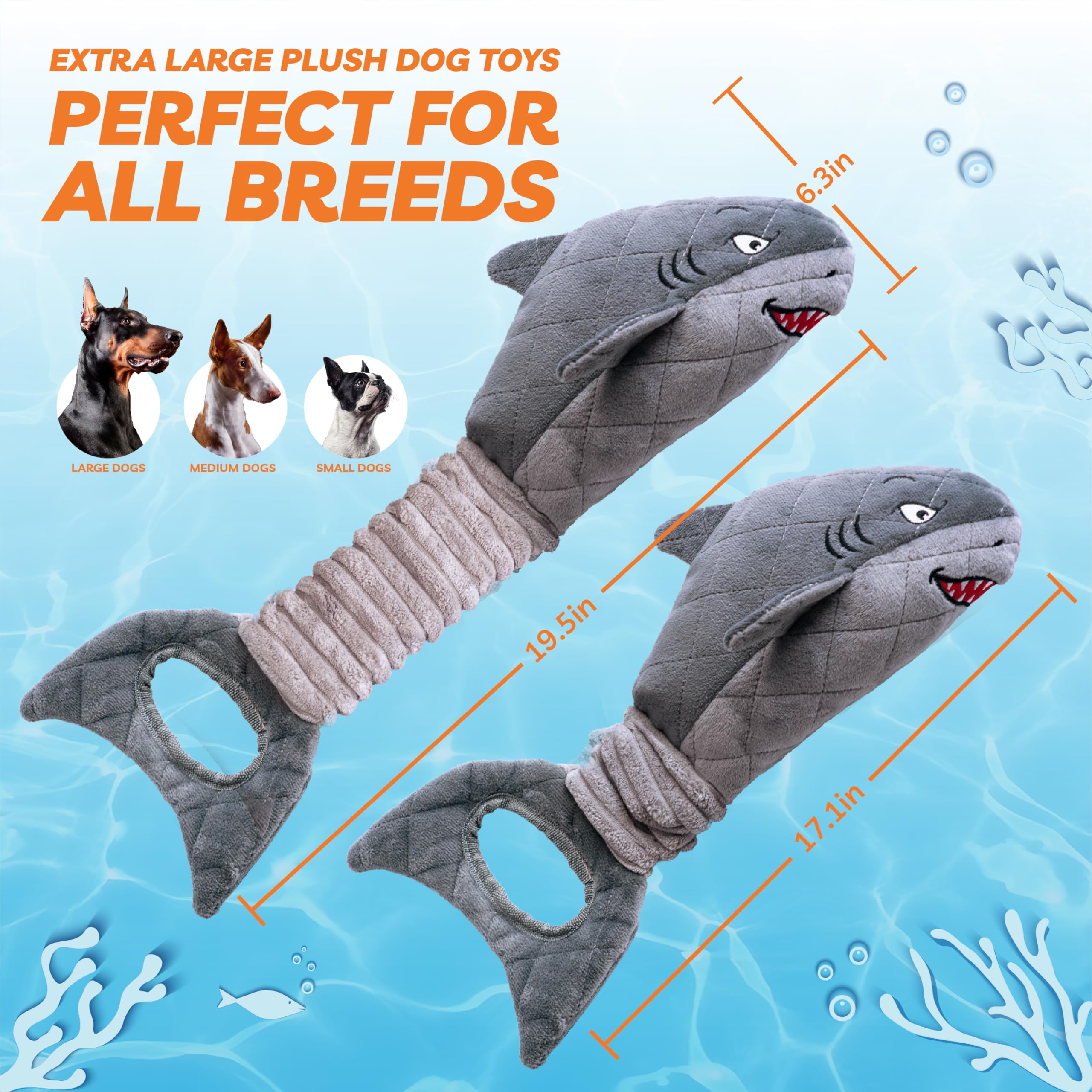 Variété de tailles du jouet Vitscan adaptée petits, moyens et grands chiens.
