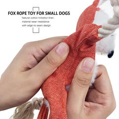 Jouet interactif renard Vitscan pour chiots et petits chiens, stimulant l'attention et l'amusement.