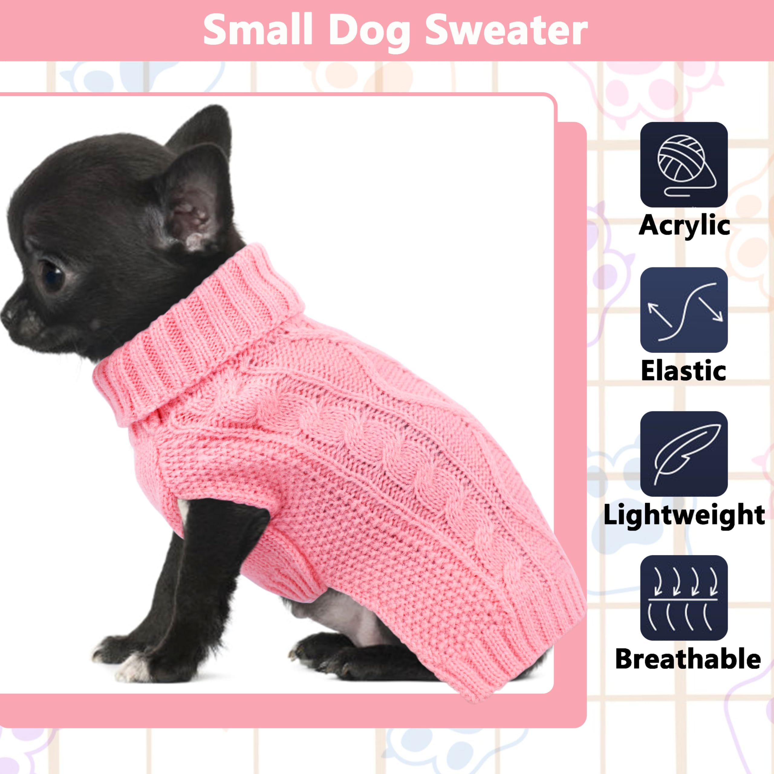 Matière douce et agréable du pull Viunimo pour petit chien.