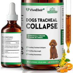 Gouttes VivaElixir Orme Glissant: apaisent la gorge et soutiennent la respiration du chien.