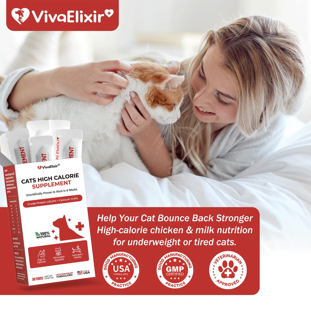 VivaElixir invitation appétit sur l'image, idéal pour chats difficiles.