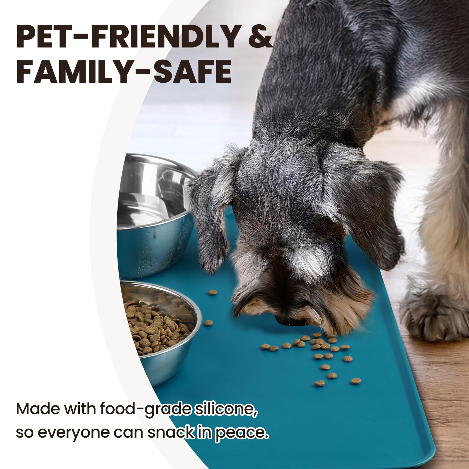 Tapis VIVAGLORY Flexmat bord-os forme, saisie facile et rangement pratique.