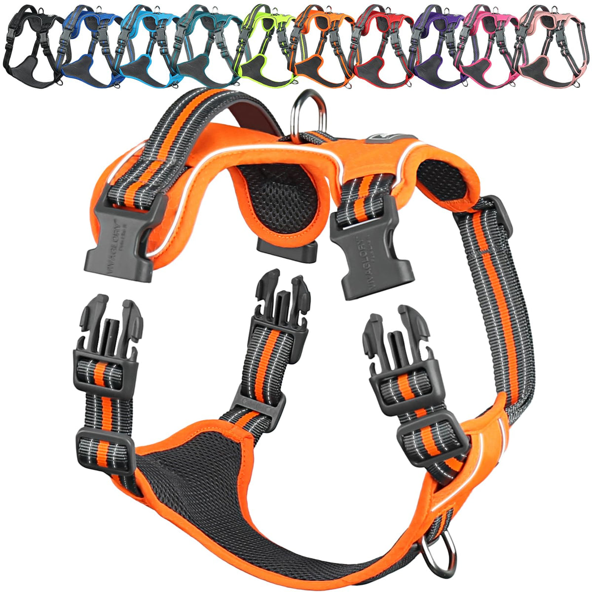 Harnais VIVAGLORY EaseWalk avec clip frontal pour guider le chien lors des promenades