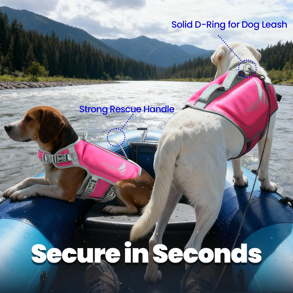 VIVAGLORY veste natation chien avec poignée supérieure pour un contrôle facile