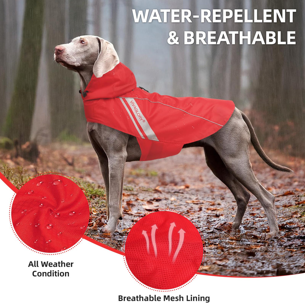 VIVAGLORY Wetoff en polyester respirant pour chien confortable même sous pluie.