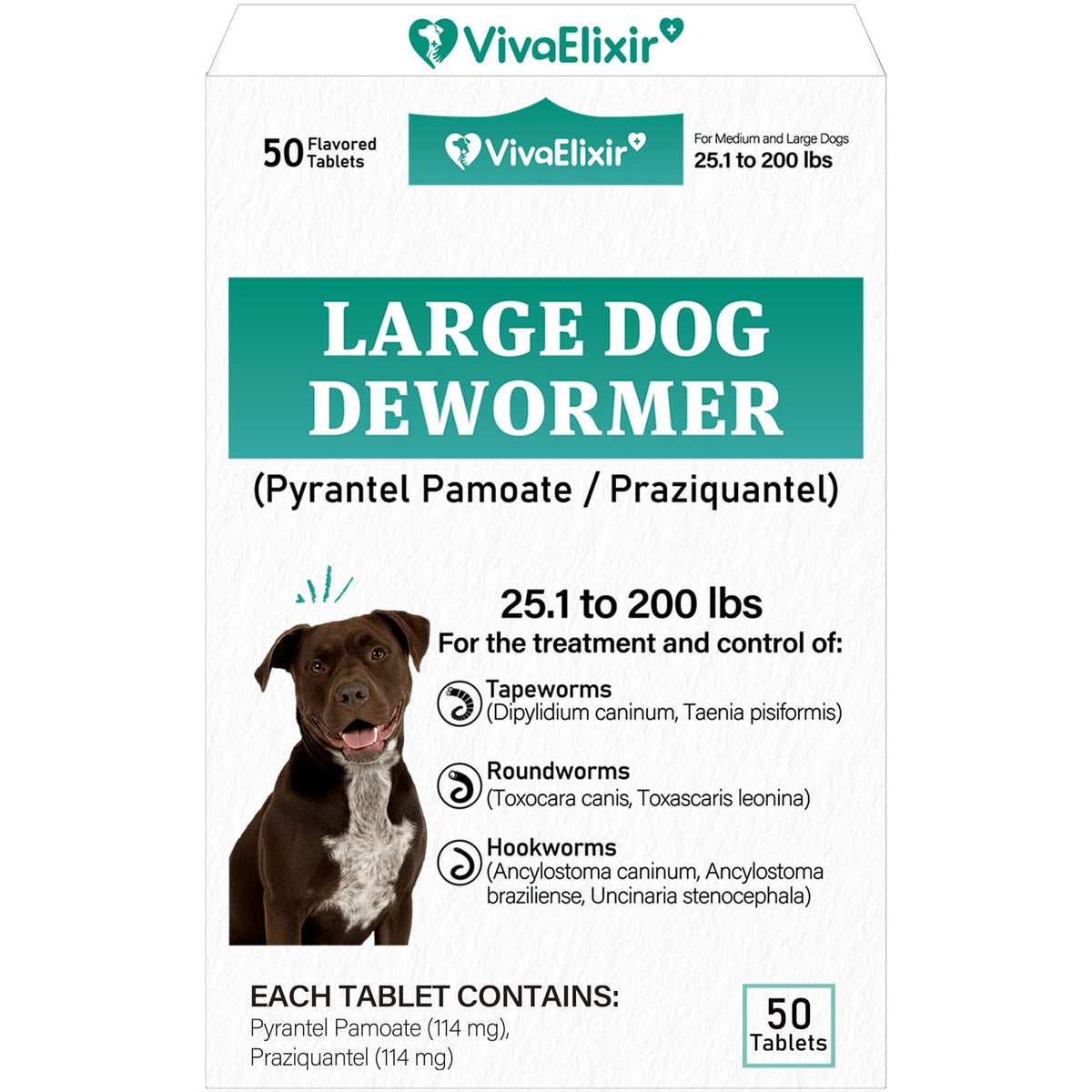 VivaElixir vermifuge pour chien – tablettes goût poulet administration facile