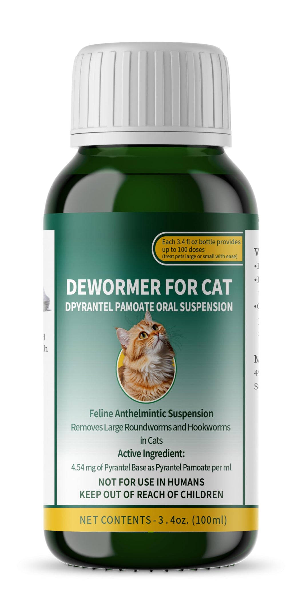 VivelysZoa vermifuge liquide pour chat, bouteille visible, aide à la gestion des vers.