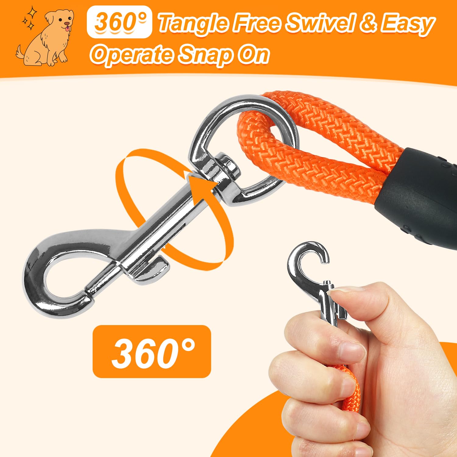 Vivifying Boucle rotative 360 pour une attache facile et mouvement libre.