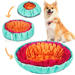 Vivifying snuffle-mat: vue 17x17 en feutre, stimulation olfactive douce pour chien