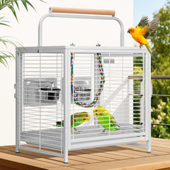 VIVOHOME cage de transport pour oiseaux, pratique en voyage.