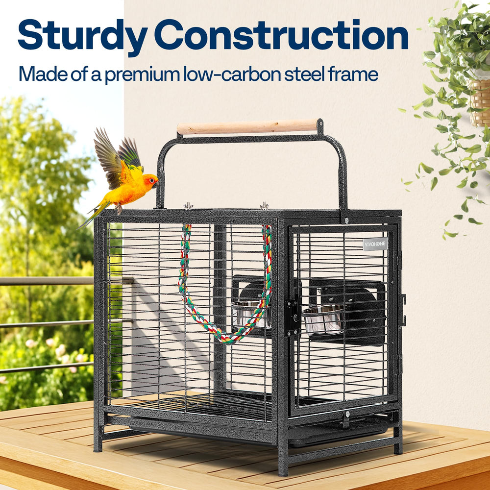 Cage VIVOHOME en fer forgé espacement des barres 0,6 pouce pour protection