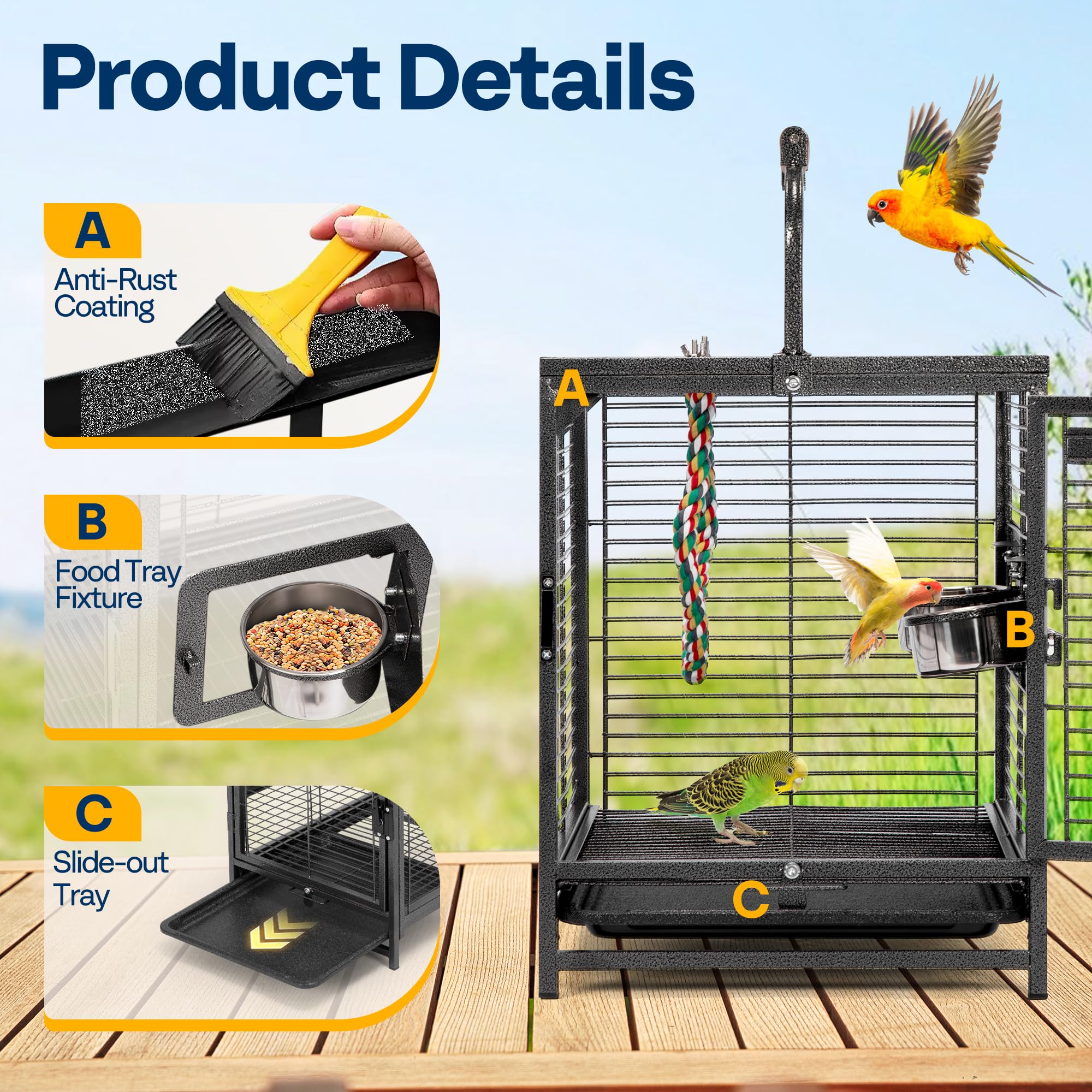 Cage VIVOHOME montage rapide, prêt en environ 30 minutes