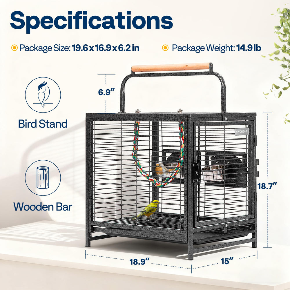 Cage VIVOHOME légère et portable, idéale pour déplacements et rangement