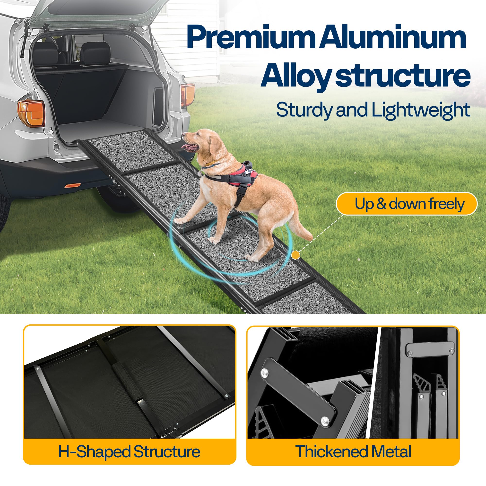 VIVOHOME rampe chien pliable : rangement compact et transport facile