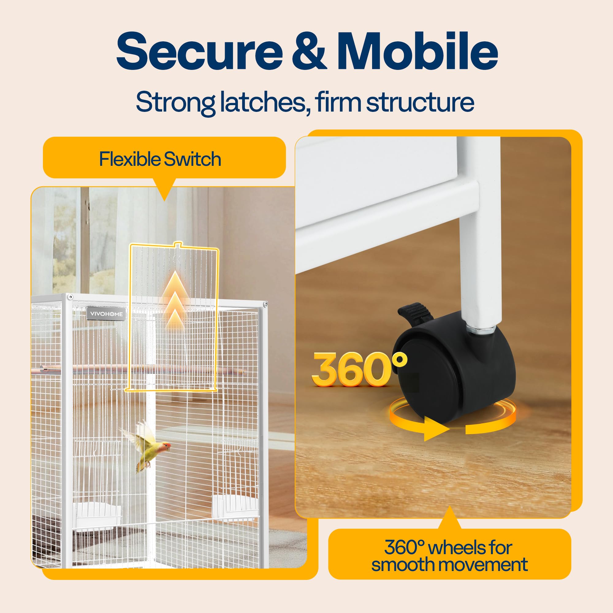 Tiroir bas escamotable VIVOHOME, nettoyage rapide et simple.