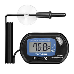 Thermomètre VIVOSUN avec grand écran LCD pour aquarium, lecture claire.