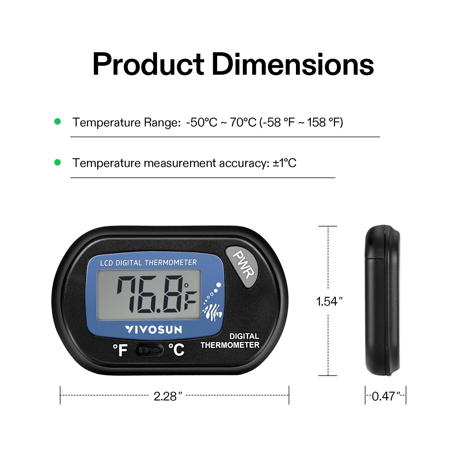 Ventouses doubles VIVOSUN pour fixer le thermomètre au réservoir.