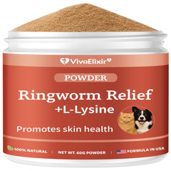 VivaElixir Poudre teigne pour chat et chien, mélange facile à l’alimentation.