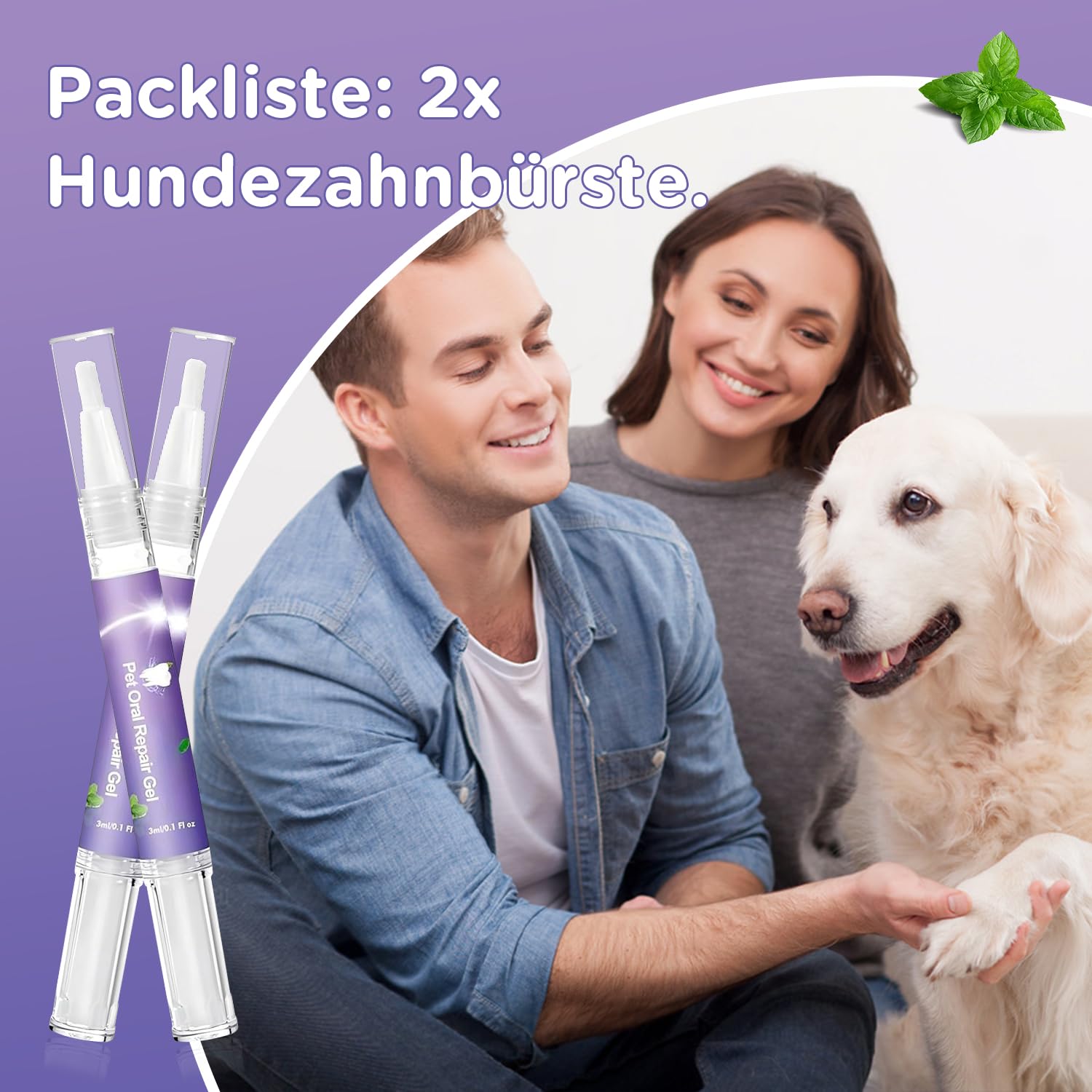 Gel réparateur Vizela pour animaux, protège gencives et haleine.